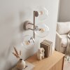 Modern vägglampa Gastor med tre klara glaskupor i asymmetrisk uppställning