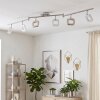 Modern LED-taklampa Villenauxe med vinklad skena, vridbara element, 3000 Kelvin varmvit