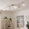 Modern LED-taklampa Villenauxe med vinklad skena, vridbara element, 3000 Kelvin varmvit