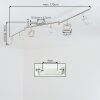 Modern LED-taklampa Villenauxe med vinklad skena, vridbara element, 3000 Kelvin varmvit