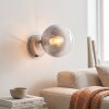 Modern Klot-vägglampa Gastor med rökfärgad och klar rund glaskupa, E14