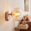 Modern vägglampa med glaskupa Gastor, bärnstensfärgat och klart glas, E14-fattning