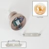 Modern rund vägglampa Gastor, 2-pack med klar glaskupa och E14-fattning