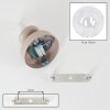 Rund vägglampa Gastor i 2-pack med klar glaskupa, E14-fattning bredvid spegeln