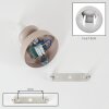 Modern sfärisk vägglampa Gastor med rökfärgad glasskärm och synlig E14-fattning