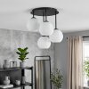 Kluster-taklampa Ripoll med fyra moderna vita glasskärmar för matbordet, E14