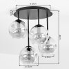 Kluster-taklampa Ripoll med fyra moderna vita glasskärmar för matbordet, E14