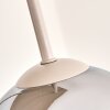 Kluster-taklampa Koyoto med 4 glasskärmar i blått, grönt, guld, krom och rökfärg