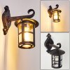 Strat vägglampa utomhus, Vägglampa Rostfärger, Svart, 1-ljuskällor