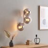Modern Glaskule-vägglampa Gastor med tre rökfärgade glasskärmar, E14-fattning