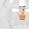 Modern Klotvägglampa Koyoto med tre klara räfflade glasskärmar i kluster