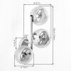 Modern kluster-vägglampa Gastor med tre runda glasskärmar i rökfärg och bärnstensfärg