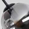 Modern kluster-taklampa Gastor med fyra rökfärgade glasskärmar för matbordet