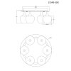 Globo Maxy modern takplafond med 6 ljuskällor, rund, Ø 65 cm