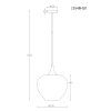 Globo Maxy stilren modern rund pendellampa matbordslampa Ø29 cm över matbordet