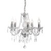 Nowa Marie modern 5-armad kristallkrona taklampa, justerbar, E14, Ø 48 cm för hall