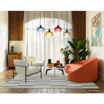 NOWA Toy pendellampa med 4 lampor, E27, modern design för kök, hall och vardagsrum