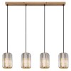 Run NOWA modern avlång 4-lågig pendellampa E27 88 cm 120 cm för matrum och hall