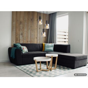 NOWA Jack pendellampa taklampa med 3 lampor och E27, modern stilren för kök och vardagsrum