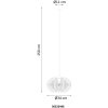 NOWA Sakura modern golvlampa, stående lampa E27 150 cm, Ø 34 cm, avlång design