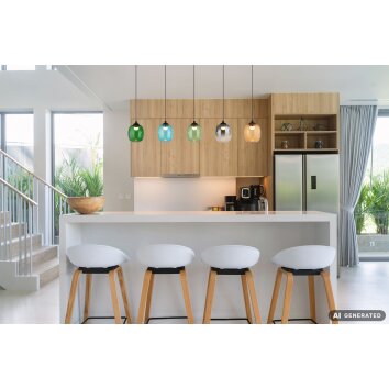 NOWA Minara avlång LED-pendellampa 102 cm 3300 lm 3000 K 27 W modern för kök och hall