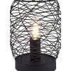 NOWA Pau bordslampa med gitterdesign, modern, E14, med strömbrytare, för vardagsrum och hall