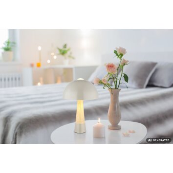 NOWA Paulin Bordslampa Svamplampa modern E27 60 Watt med strömbrytare på kabeln