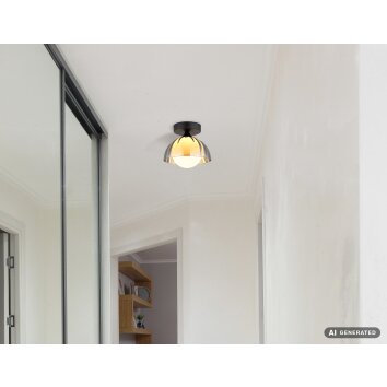 NOWA Eva modern taklampa rund Ø 20 cm, G9 för Matrum och Vardagsrum i stilren design