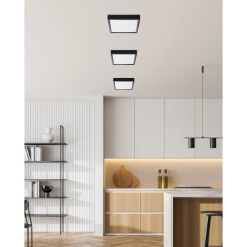 NOWA Puccy kvadratisk LED-panel taklampa 3000K 1200 lm 10 W för kök och vardagsrum