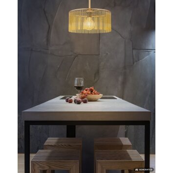 NOWA Leeds taklampa plafondlampa Ø35 cm E27 60 W, rund för hall och vardagsrum