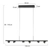 Steinhauer Marcadore LED pendellampa modern med 6 riktbara spotlights 2700K 3000 lm