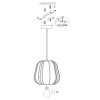 Steinhauer Sable pendellampa, taklampa i modern design, längd 28 cm, för matrum