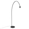 Steinhauer modern Båggolvlampa Curve med välvd konstruktion, bredvid soffan, dimbar