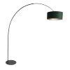 Steinhauer Curve båglampa, golvlampa med båge för vardagsrum och läshörna med rund fot