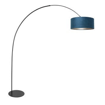 Steinhauer Curve golvlampa i bågdesign med fotströmbrytare och rund skärm för läsning