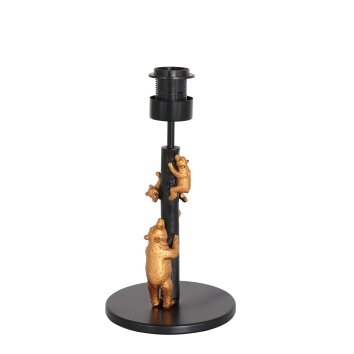 Steinhauer Animaux björnlampa dekorativ bordslampa med svart trästam och rund fot