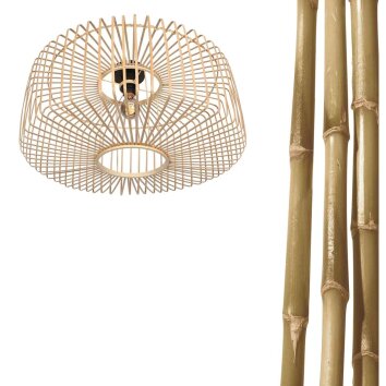 Steinhauer Bloeba rund pendellampa med öppen gitterskärm, längd 60 cm för matrum