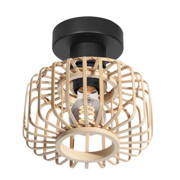Steinhauer Bloeba burformad taklampa med ribbad skärm i modern stil för vardagsrum