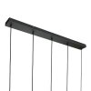 Steinhauer LED-pendellampa Glimsy, 5 rökglasskärmar, höjdjusterbar, 2700 Kelvin varmvit