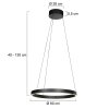 Steinhauer Mykty LED justerbar ringpendellampa med 2 ljuspunkter 2700 K 7800 lm 30 W