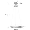 Steinhauer Ringlux LED ringpendellampa Ø 60 cm, 2 ljuskällor, 2700 K, 4200 lm, 21 W