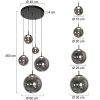 Steinhauer Bollique modern LED rund 5-flammig klotpendellampa 60 cm