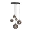 Steinhauer Bollique modern LED rund 5-flammig klotpendellampa 60 cm