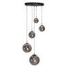 Steinhauer Bollique modern LED rund 5-flammig klotpendellampa 60 cm