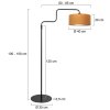 Steinhauer Bloeba bågformad golvlampa med justerbar arm för vardagsrum och sovrum