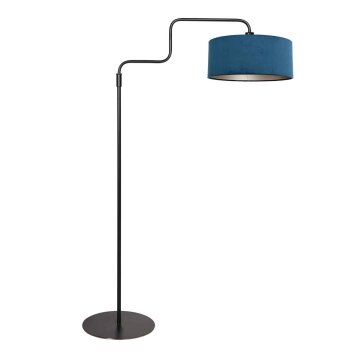 Steinhauer Golvlampa Bloeba med ställbar vinklad arm, blå skärm, dimbar modern stil