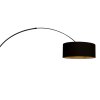 Steinhauer Golvlampa Sparkled Light med rund cylindrisk tygskärm i guld och svart, dimbar