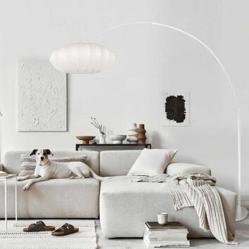 Steinhauer Sparkled Light båglampa golvlampa med justerbar bågarm och E27-sockel