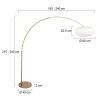 Steinhauer Sparkled Light Båglampa med justerbar arm och rund skärm, modern
