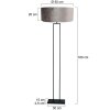 Steinhauer Stang klassisk vinklad golvlampa med E27-sockel 160 cm för vardagsrum och sovrum